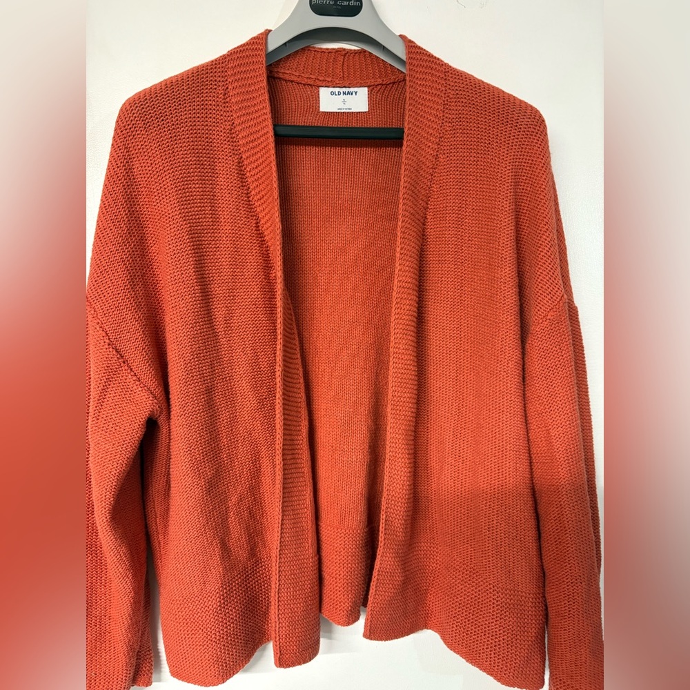 Old Navy Women's Warm Orange Cardigan